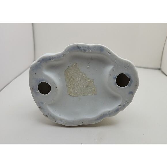 Vtg Porcelain Hand Painted Girl with Goose & Basket of Eggs Figurine 8" Tall - Picture 6 of 6